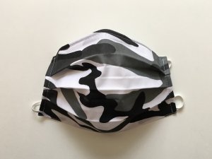Vojenské maskáčové rúško čierno-biele